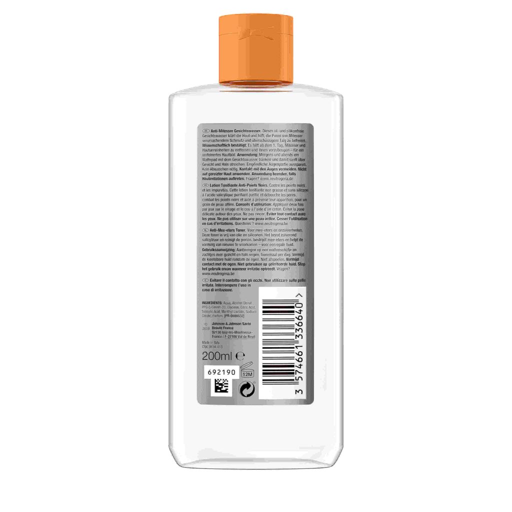 Neutrogena Anti- Mitesser lotion tonifiante toner 200ml - Classy Touch Pk