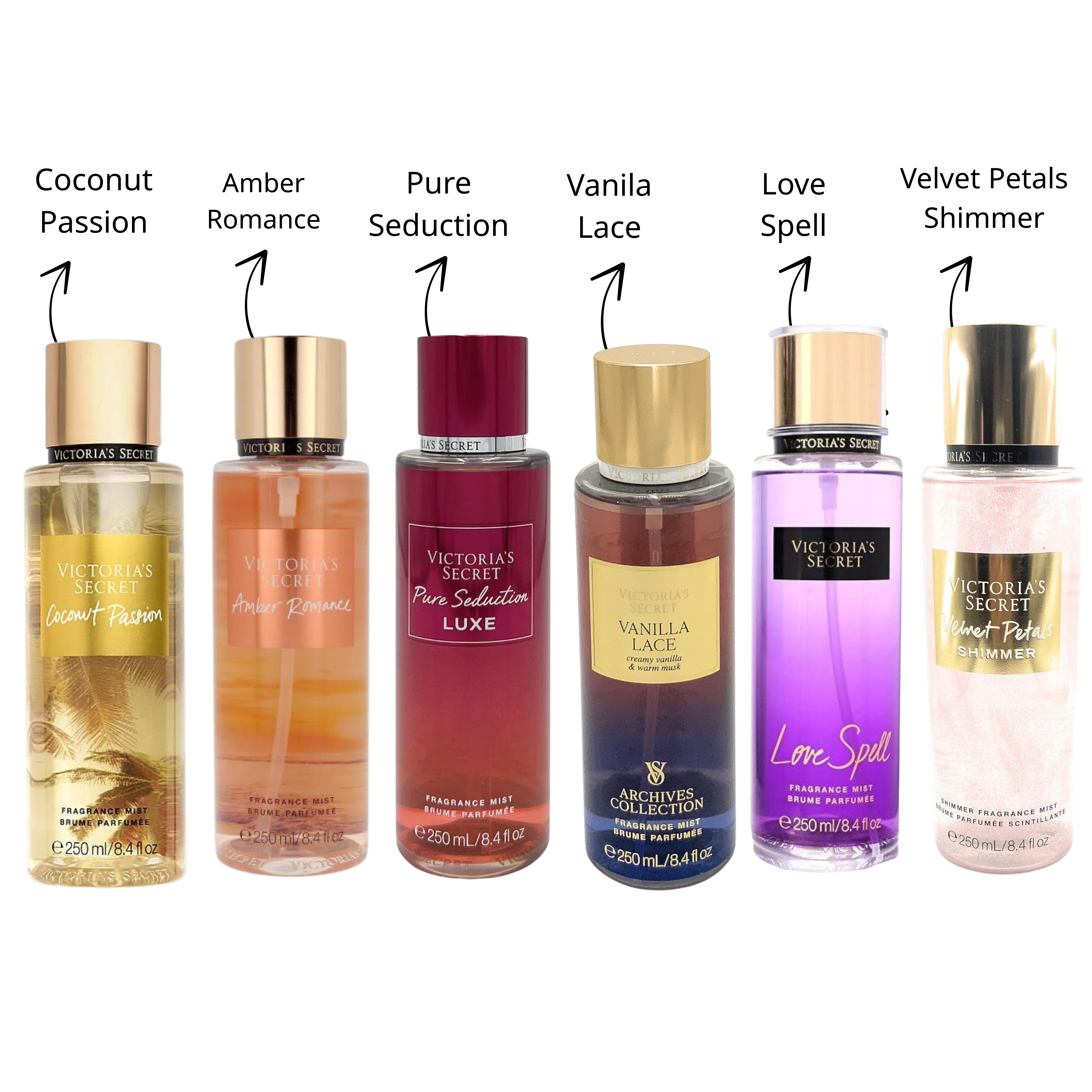 Victoria's Secret Fragrance Mist for Women, Refreshing Body Spray, Long-Lasting Scent, 8.4 Fl Oz
