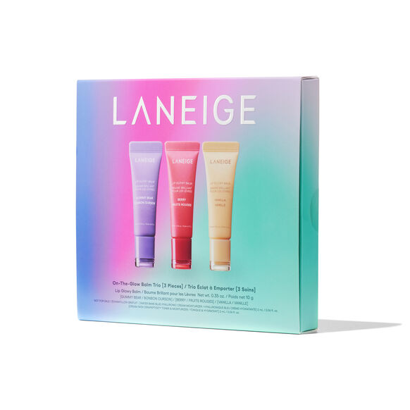 LANEIGE On-the-Glow Lip Balm Trio Pack β Hydrating |& Glossy
