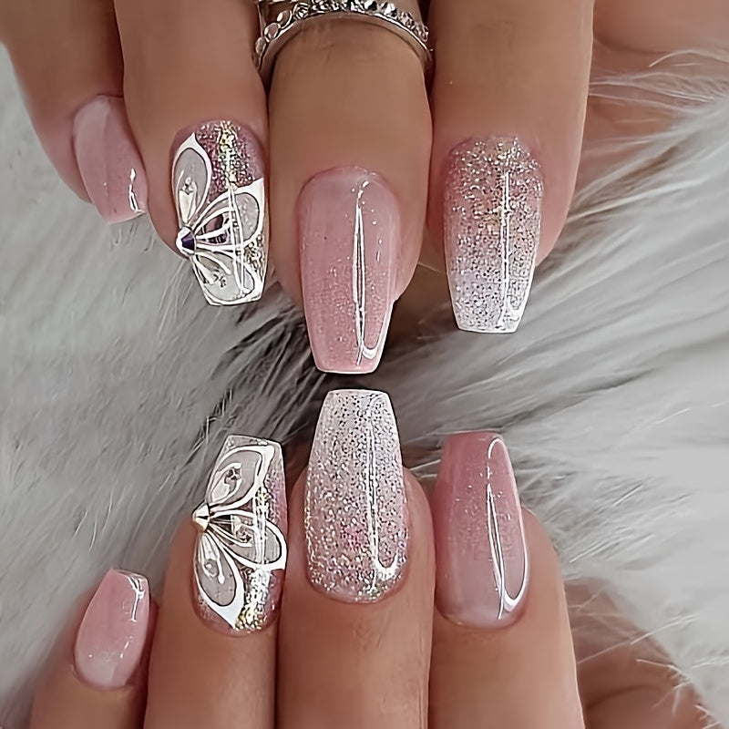 Nude Pinkish Nails 24 pcs