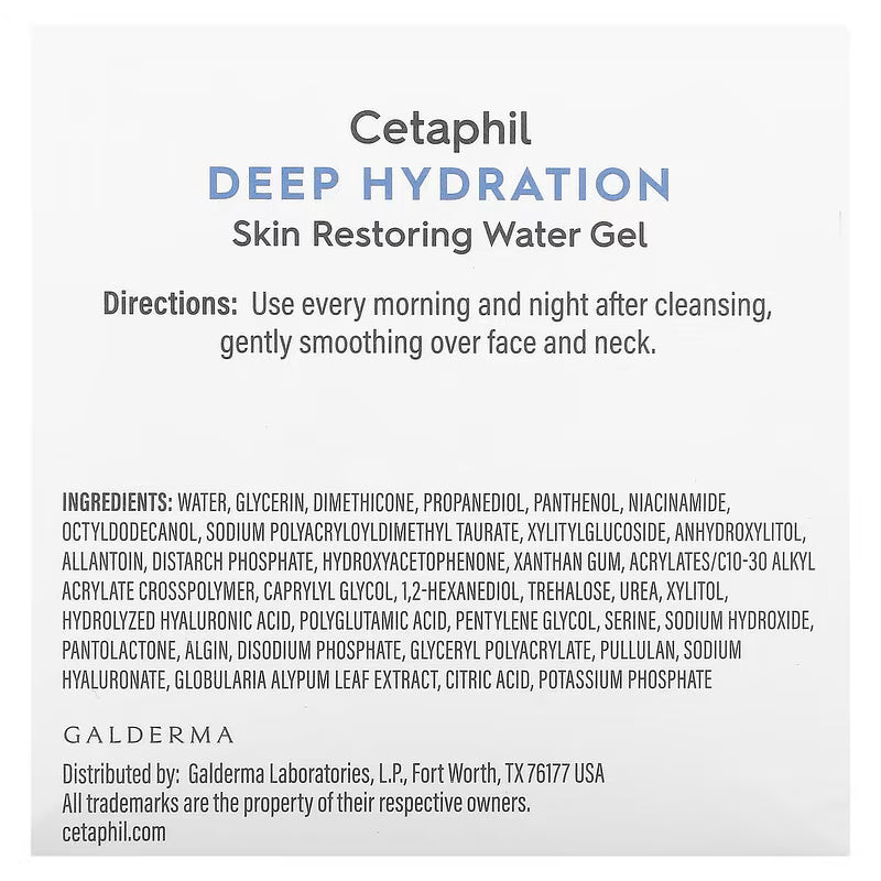 Cetaphil Deep Hydration Skin Restoring Water Gel
