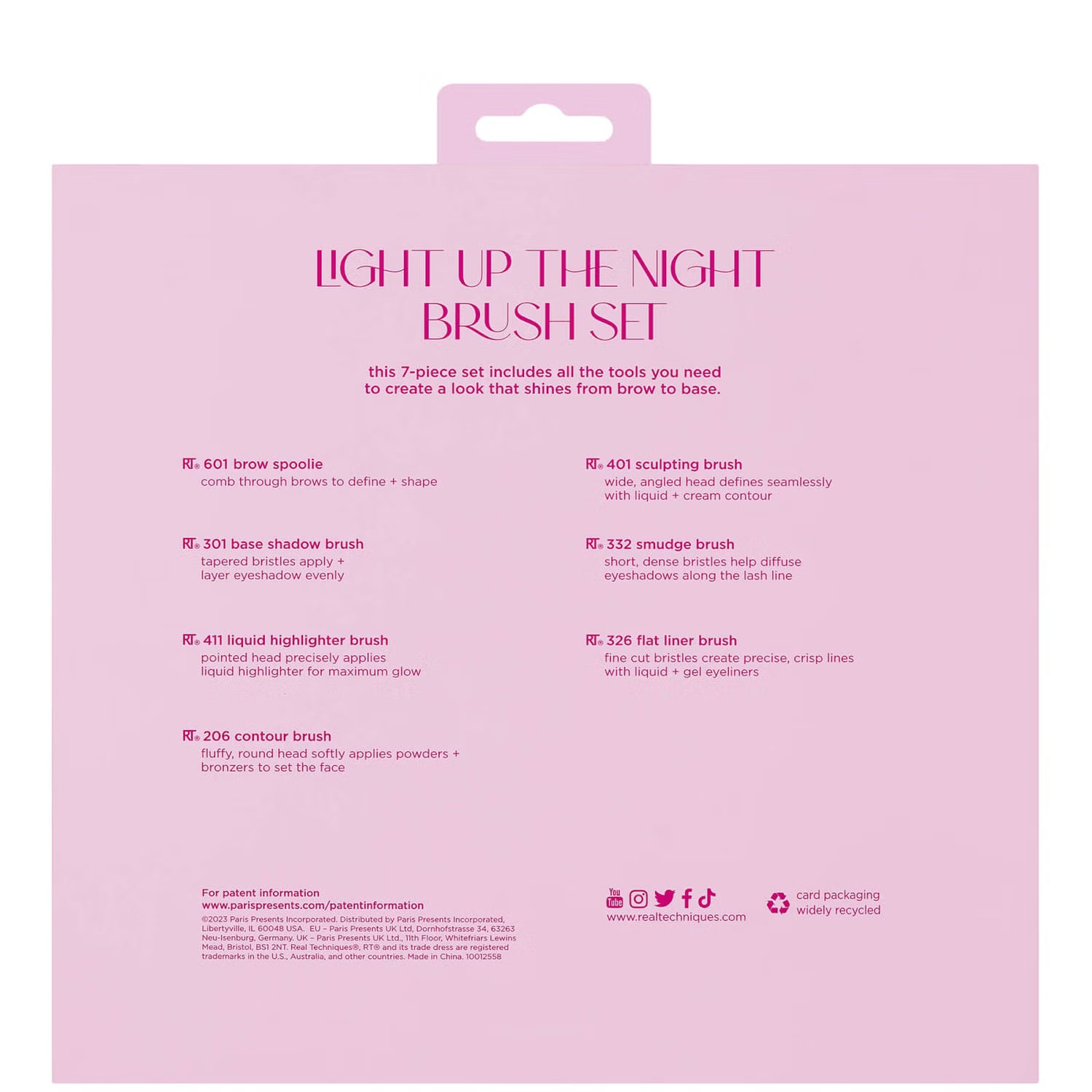 Real Techniques Light Up The Night Bundle (7 Piece Gift Set)