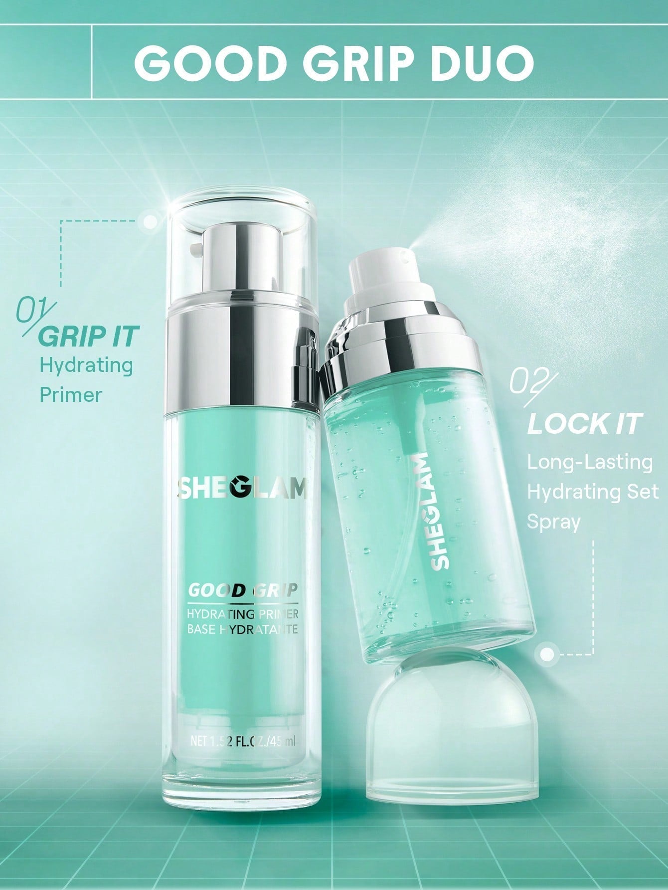 Sheglam Good Grip Hydrating Prime And Set Spray