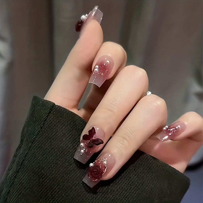 Grape Purple Blush Nails