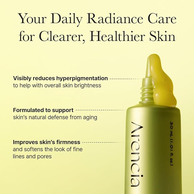 Arencia Vitamin C Booster Shot Serum with Glutathione, Niacinamide and Vitamin E for Dark Spot Care, Fine Lines & Wrinkles, Glass Skin, Korean Skincare 30ml