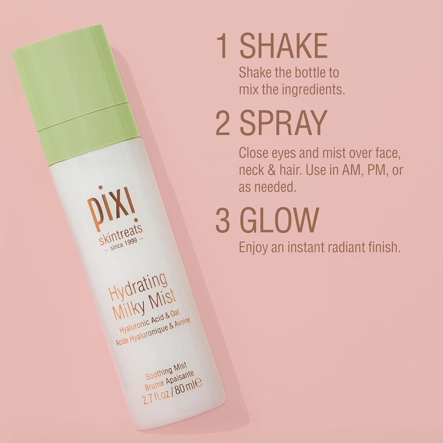 Pixi Beauty Hydrating Milky Mist 2.70 Fl Oz | Ultimate Hydration for Dry Skin