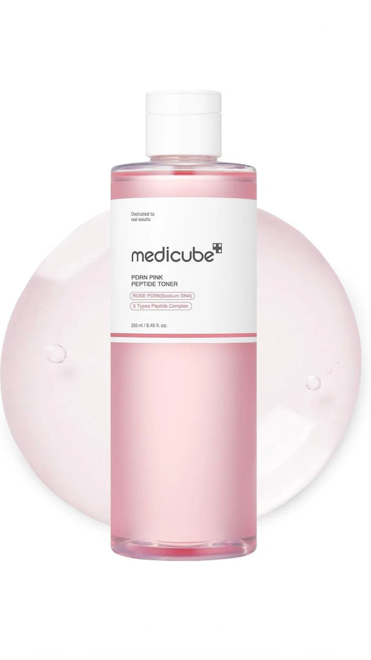 medicube PDRN Pink Peptide Toner I Pink Glow Toner for Skin Boosting, Soothing and Calming, Uneven Skin Tone, Rose PDRN & Peptide & Niacinamide, Korean Skin Care (250ml)
