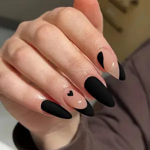 Chic Black & Pink Press On Nails