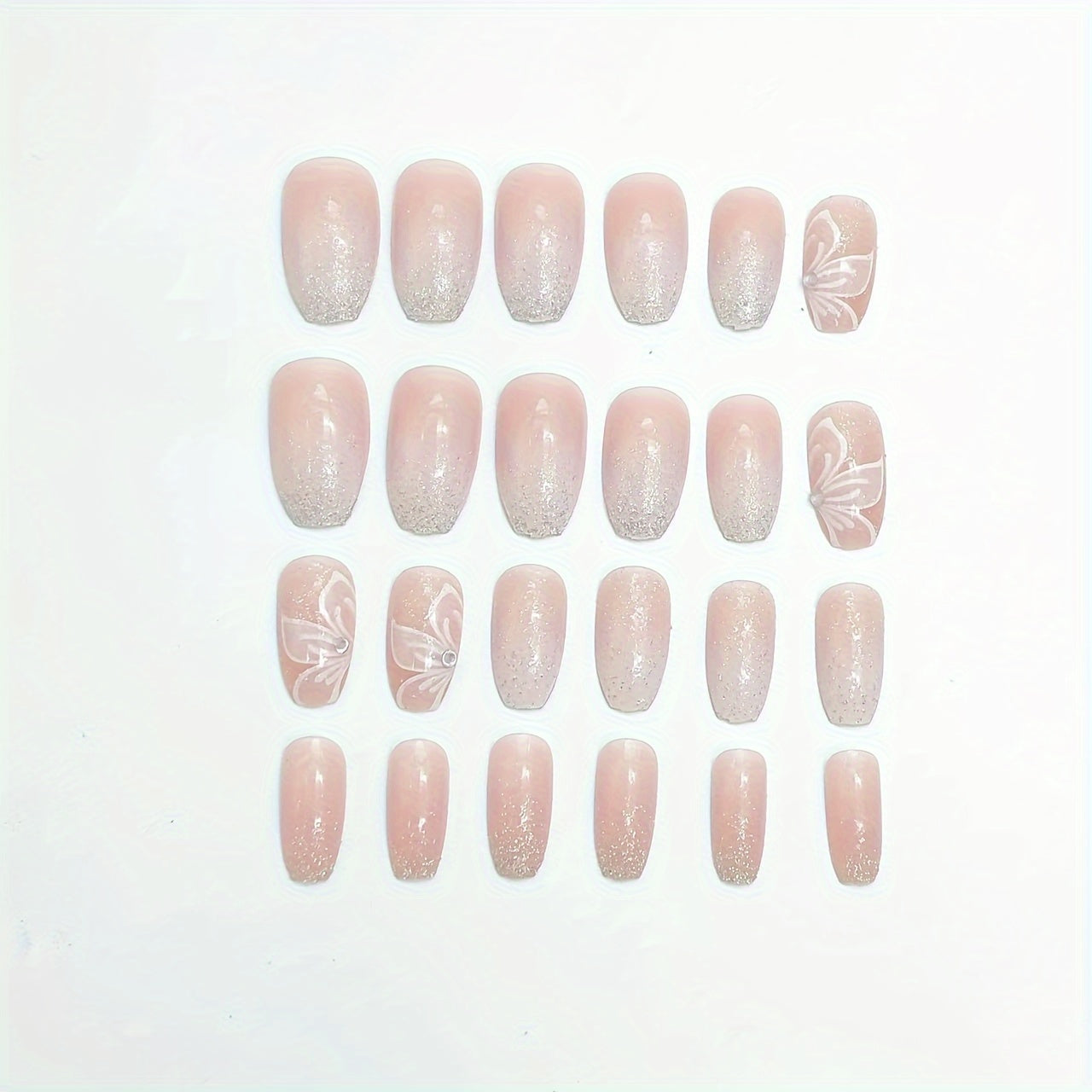 Nude Pinkish Nails 24 pcs