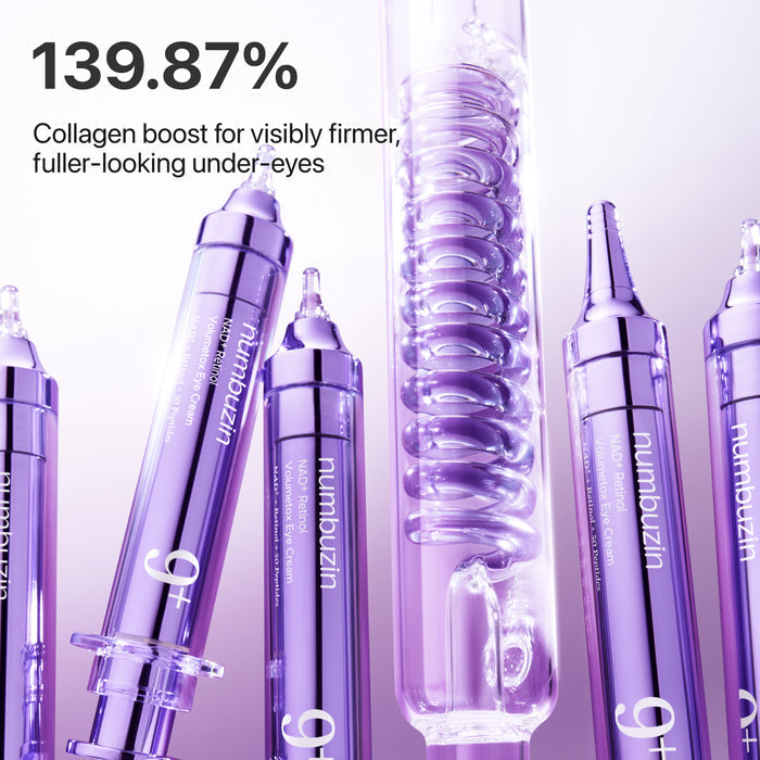 Numbuzin No.9 NAD+ Retinol Eye Cream, Depuffing & Firming Eye Serum for Dark Circles, Wrinkles & Fine Lines, Peptides & Niacinamide for Glow & Undereye Radiance