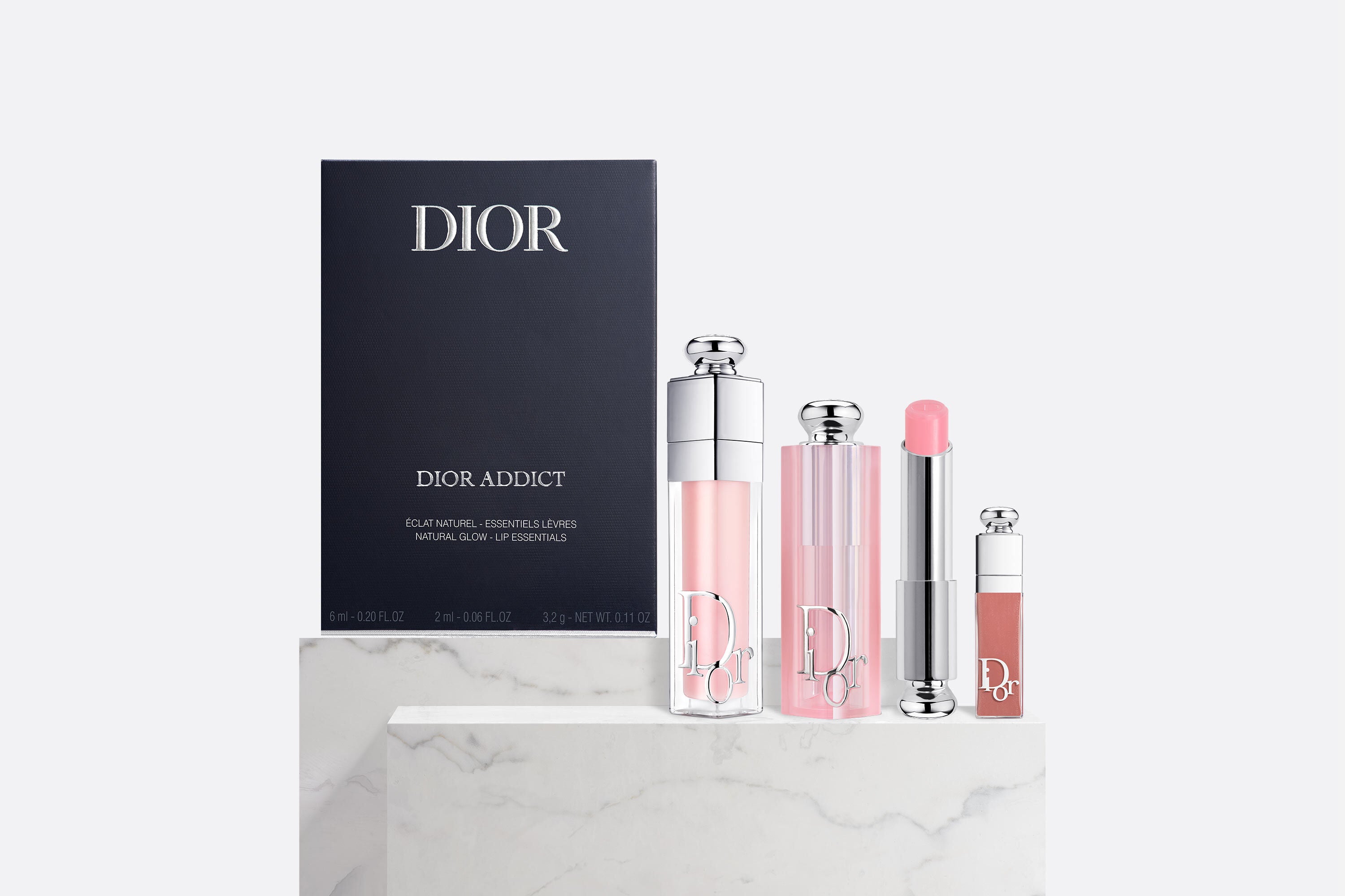 Dior Addict Lip Essentials 3pc Set + Gift Box Lip Glow & Maximizer