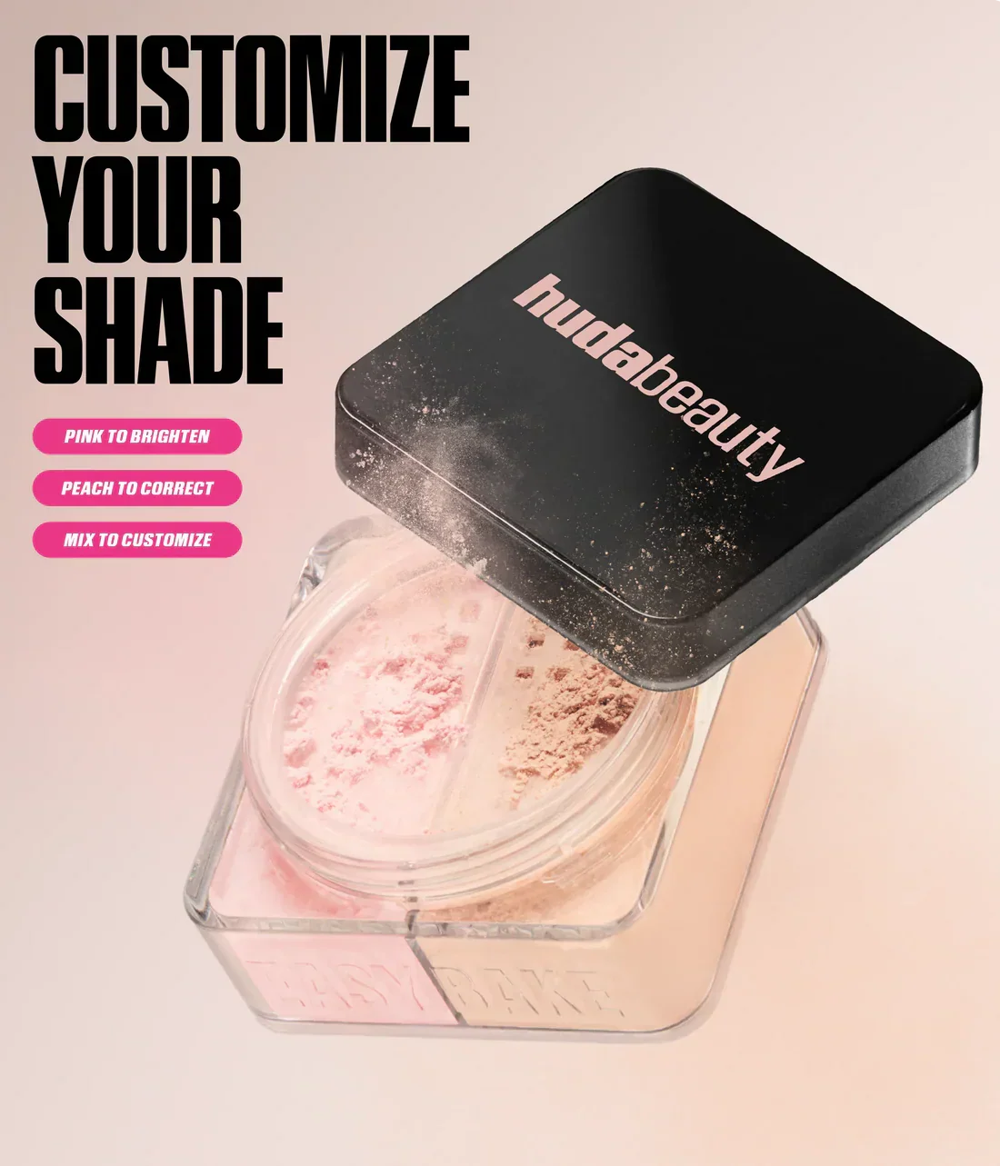Huda Beauty - Easy Bake Duo Loose Powder - Cherry Peach