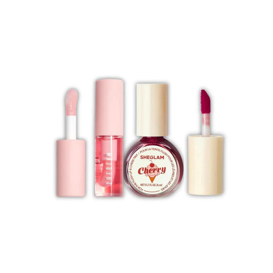 SHEGLAM Lip Oil + Cheek & Lip Tint Bundle