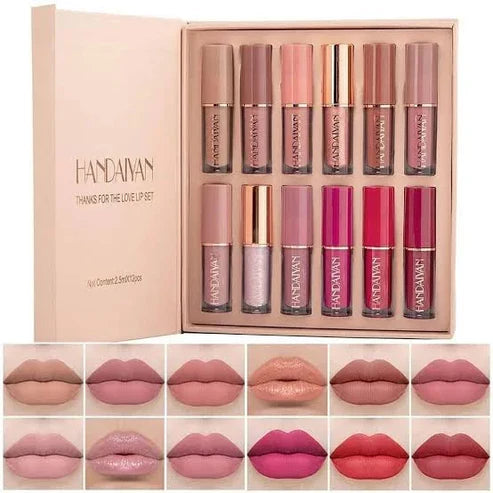 HANDAIYAN 12-Piece Liquid Lipstick Set