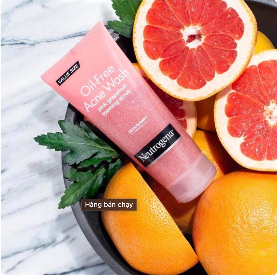 Neutrogena Oil-Free Acne Wash Foaming Scrub - Pink Grapefruit - Classy Touch Pk