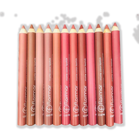 Matte Lipstick Pencil Set – Pack of 12