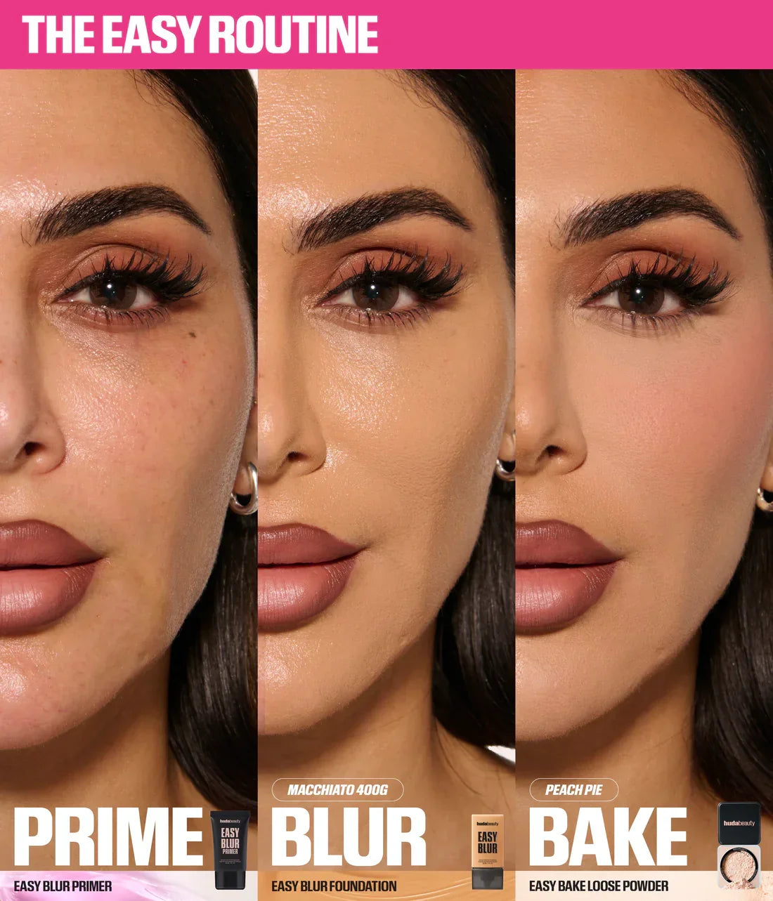 Huda Beauty EASY BLUR SILICONE FREE SMOOTHING PRIMER BRONZE FUDGE
