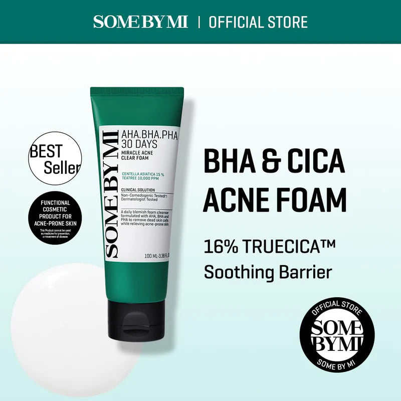 SOME BY MI AHA BHA PHA 30 Days Miracle Acne Clear Foam 100ml