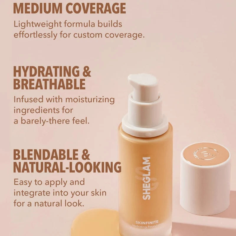 SheGlam Skinfinite Hydrating Foundation – 40ml