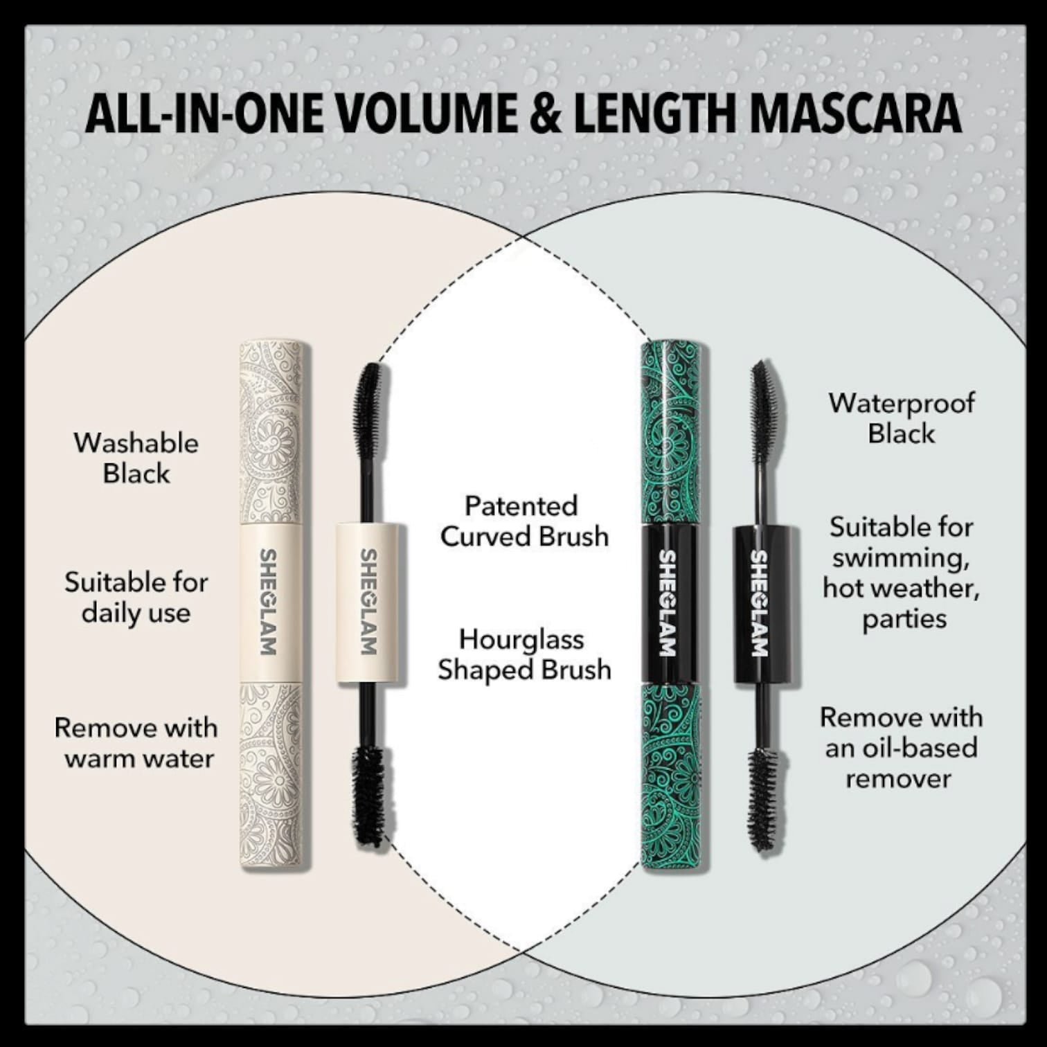 SHEGLAM ALL IN ONE VOLUME & LENGTH MASCARA - Classy Touch Pk