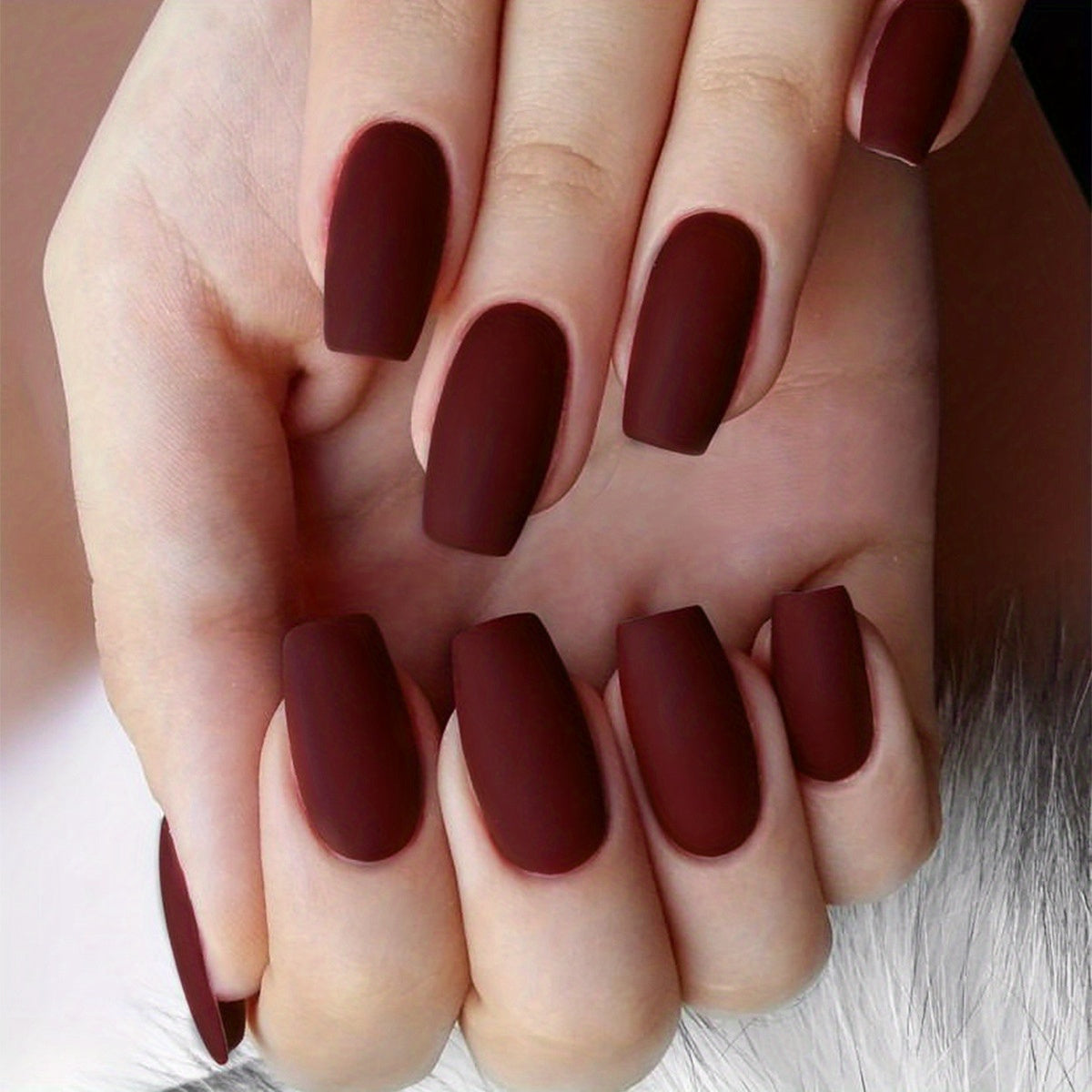 Matte Medium Ballerina Fake Nails