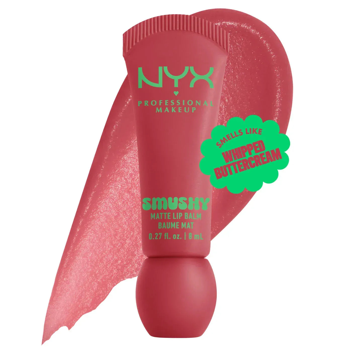 NYX  Smushy Matte Lip Balm, Tinted Lip Moisturizer with Soft, Matte Finish