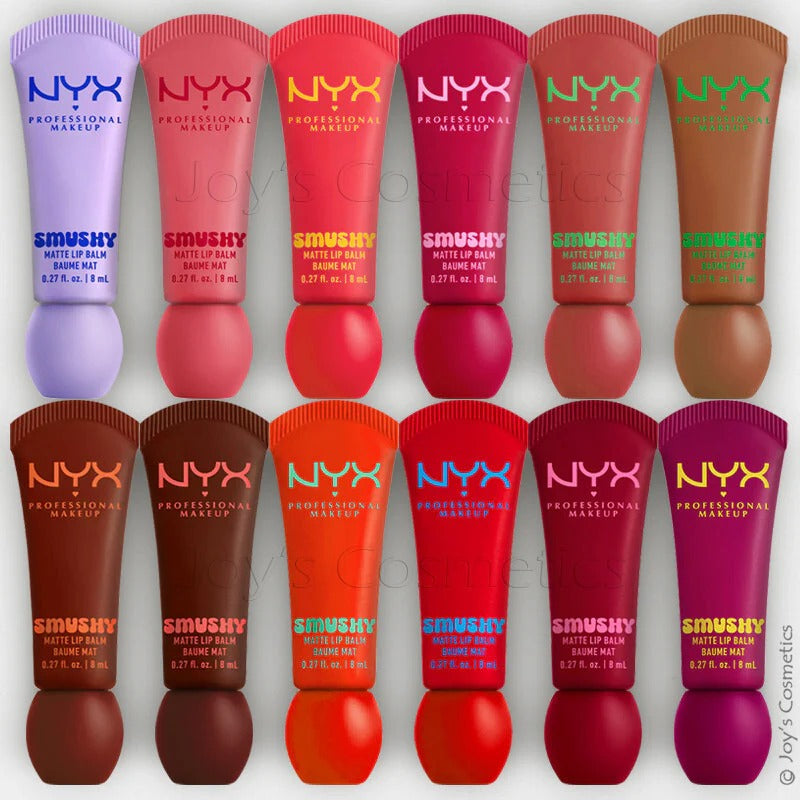 NYX  Smushy Matte Lip Balm, Tinted Lip Moisturizer with Soft, Matte Finish